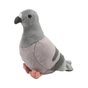 Imagem de Brinquedo De Pelúcia Pássaro Pomba Cinza Kawaii, Boneco Macio Para Cri