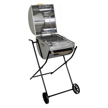 Imagem de Churrasqueira Garden Grill Inox Grelha E Carrinho 94X40X35Cm