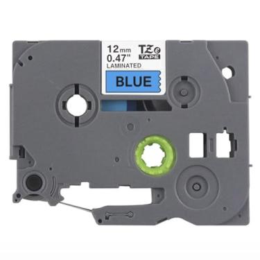 Imagem de Fita Compatível TZe-531 TZ531 12mm Azul com Letras Pretas para Rotulador Brother PT-H110 PT-H105