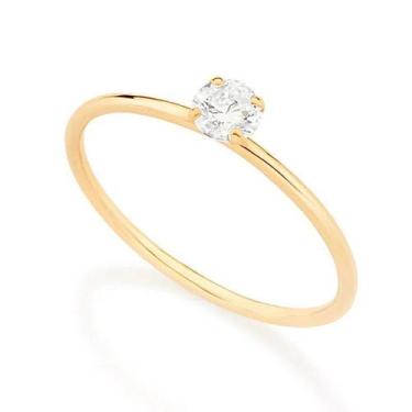 Imagem de Anel de noivado solitário banhado ouro 3x 24k 18k e 22k ou prata 925 f