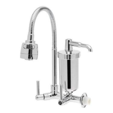 Imagem de Torneira Gourmet Com Filtro Cozinha Luxo Parede 1/4 De Volta - Metais 
