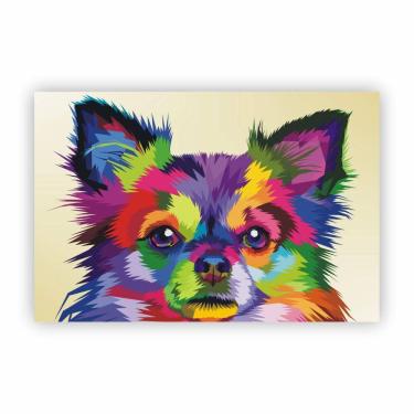 Imagem de Quadro Canvas Cachorro Chihuahua Animais Decorativo 50X40Cm