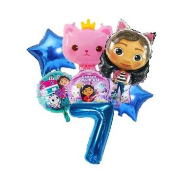 Imagem de Conjunto De Balões Gabby Dollhouse Para Meninas, Decoração De Festa De