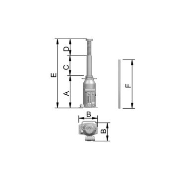 Imagem de Macaco Hidráulico 4T Tipo Garrafa MT4 – 4100RP Bovenau