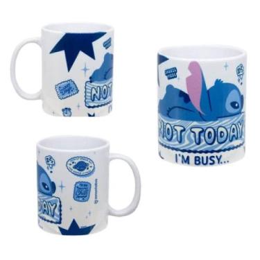 Imagem de Caneca Stitch 350ml Cerâmica Disney Personalizada "Not Today" - Zona C