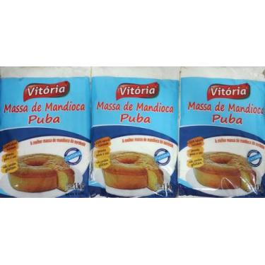 Imagem de Farinha de Mandioca Puba  Vitoria kit com 3 kilos