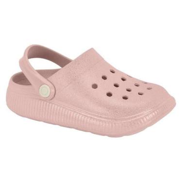 Imagem de Sandália Molekinha Clog Glitter - Infantil - Rosa - 3132, Rosa, 31/32