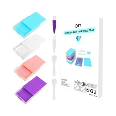 Imagem de Bandeja De Ferramentas Para Pintura Diamante 5D Com Suporte, Acessório