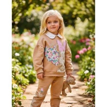 Imagem de Conjunto Blusa e Calça Minnie Coração Floral Animê-Feminino