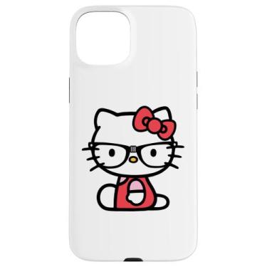 Imagem de Estojo para Óculos Nerd Hello Kitty para iPhone 15 Plus