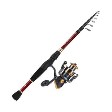 Imagem de Conjunto De Vara De Pesca Telescópica Em Fibra De Carbono 1.8m 2.1m 2.