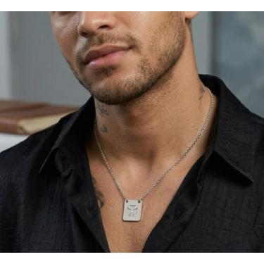 Imagem de Colar Masculino Vasco Aço Cirúrgico Medalha 1898 Cruzmaltino Resistent