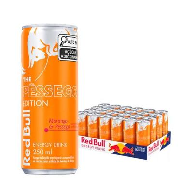 Imagem de Energético Red Bull Morango e Pêssego 250ml 24 Unidades