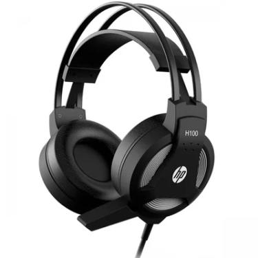 Imagem de Headset Gamer HP H100, LED, Stereo, Driver 50mm, 2 P2, Preto