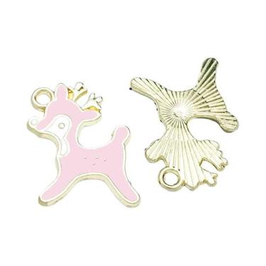 Imagem de Pingente Esmaltado Natalino Branco Em Liga Para Fabricação De Joias DI