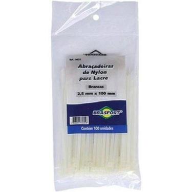 Imagem de Abraçadeira NYLON 2,5 X 100MM Branca Brasfort 100UN