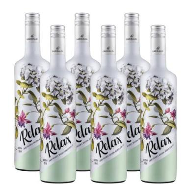 Imagem de Vinho Frisante Demi-Sec Branco Relax Garibaldi 750ml Kit 6un