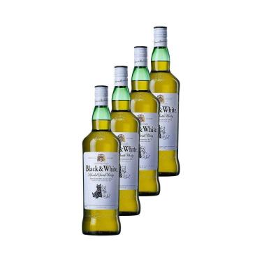 Imagem de Whisky Black e White Escocês 8 anos 1 Litro 4 Unidades