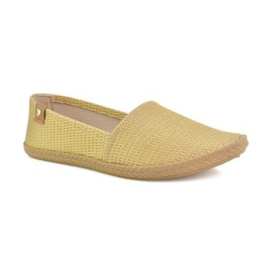 Imagem de Sapatilha Moleca Feminino Metalizada Dourado Bege Leveza -, Dourado, B