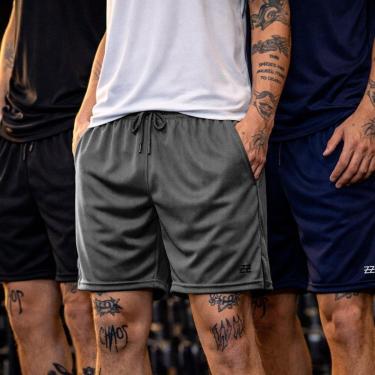 Imagem de Kit 3 Bermudas Masculinas Dry Treino Academia Futebol Alta Performance Conforto Luzzoo-Masculino