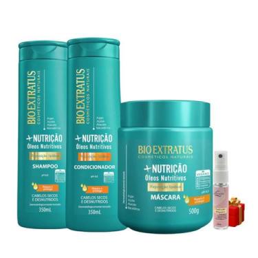 Imagem de Kit Mais Nutrição 1 Shampoo 1 Condicionador 350ml 1 Mascara 500g Bio E