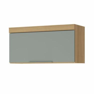 Imagem de Armário 1 Porta Basculante Marquesa 80cm Nature-verde - NESHER MÓVEIS