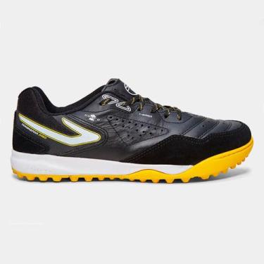 Imagem de Chuteira Society Topper Dominator Club V Top Shoes Grama Sintética, Pr