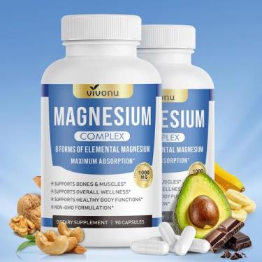 Imagem de Complexo de Magnésio VivoNu 1000 mg com 8 Formas Elementares, Vegano