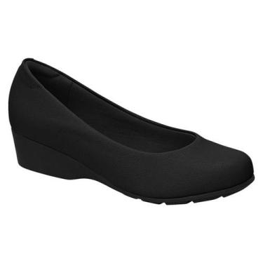 Imagem de Sapato Modare Feminino Ortopedico Anabela Conforto Macio -, Preto, 35