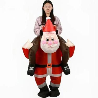 Imagem de Fantasia Inflável De Papai Noel Andante: Adereço Divertido Para Shows 