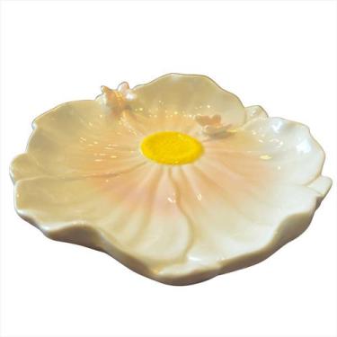 Imagem de Petisqueira Flor Borboleta Rosa Decoração Mesa Posta 16cm - Florarte