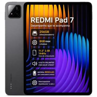 Imagem de Smartphone Tablet Xiaomi Redmi Pad 7 256GB, 8GB RAM, Tela 11 polegadas