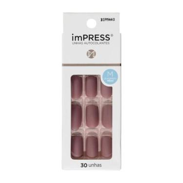 Imagem de Unha Postiça Autocolante imPRESS matte média Secret - Kiss New York