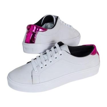 Imagem de Tênis Casual Branco Feminino Cano Curto Leveza E Conforto Lançamento P