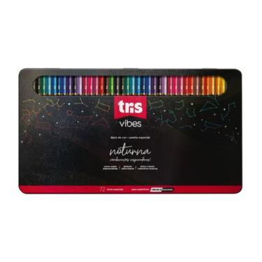 Imagem de Lápis de Cor Tris Vibes Noturna 72 Cores Lata