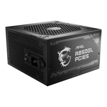 Imagem de Fonte MSI MAG A850GL, 850W, 80 Plus Gold, Modular, PFC Ativo, Com Cabo