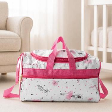 Imagem de Bolsa Maternidade Bebê Grande Luxo e Organizada Estampada Cor:Pink - R