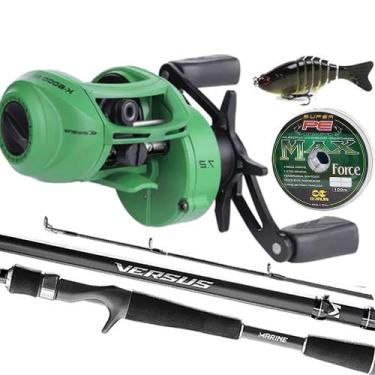 Imagem de Kit Carretilha Bg Vara Carbono Versus Pesca Dourado Traira - Maruri, M