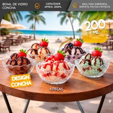 Imagem de Jogo de Sobremesa 6 Peças Bowl Concha Para Servir - DOLCE HOME