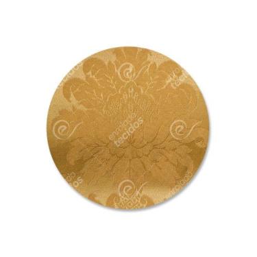 Imagem de Capa para Sousplat em Tecido Jacquard Dourado Ouro Vibrante Medalhão T