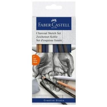 Imagem de Lápis Carvão Sketch Set com 7 unidades 114002 - Faber-Castell