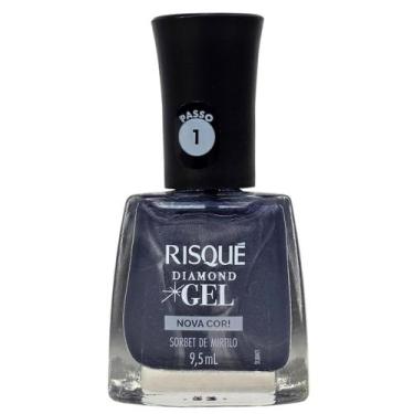 Imagem de Esmalte Sorbet de Mirtilo Diamond Gel Risque 9,5ml - Risqué