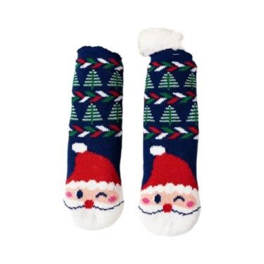 Imagem de Meias De Inverno Para Meninos E Meninas Com Estampa De Natal Em Algodã