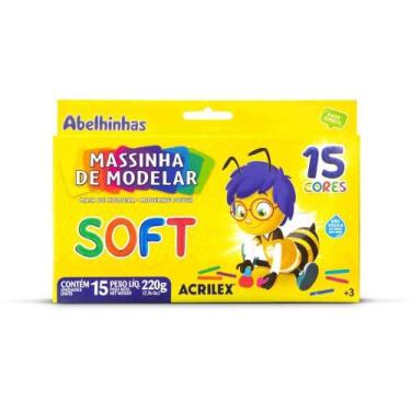 Imagem de Massa para Modelar SOFT 15 Cores 220G - Pacote com 06 Unidades - Acril