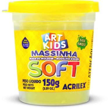 Imagem de Massa para Modelar SOFT 150G Amarelo Limão - Base de Amido - Acrilex