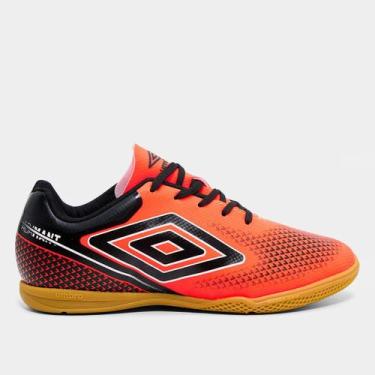 Imagem de Chuteira Futsal Infantil Umbro Adamant Top Speed, Rosa, Preto, 36