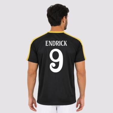 Imagem de Camisa Real Madrid Campeones Preta 9 Endrick - Balboa, G