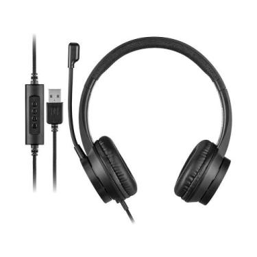 Imagem de Headset com Fio Multi HF1100 PH501 com Microfone Ajustável e Cabo USB-