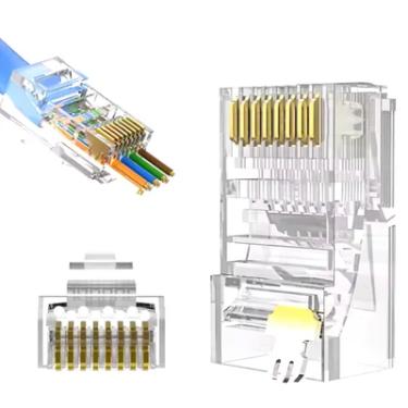 Imagem de Conector Rede Ez Rj45 Cat6 Vazado Pack 100 Unidades