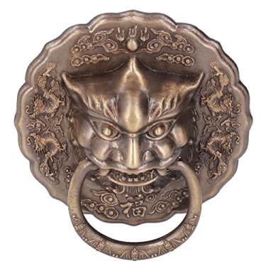 Imagem de Alargador de porta chinês, puxador de porta de material de latão para porta dupla para pátio de porta de madeira